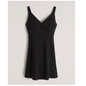 Abercrombie Wide Strap Slip Mini Dress - Black - Size XS